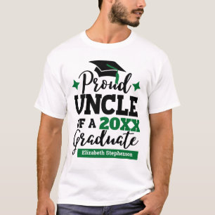 Proud Uncle 2022 Absolvent schwarzen grünen Tassel T-Shirt