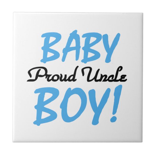 Proud Uncle Baby Boy Geschenke Fliese (Vorderseite)