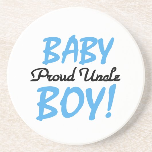 Proud Uncle Baby Boy Geschenke Sandstein Untersetzer (Vorne)