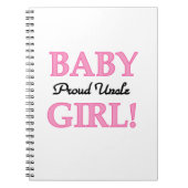 Proud Uncle Baby Girl Geschenke Notizblock (Vorderseite)