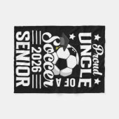Proud Uncle Of A Soccer Senior 2026 Graduation  Fleecedecke (Vorderseite (Horizontal))