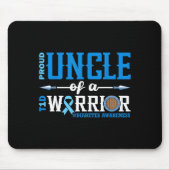 Proud Uncle Of A T1d Warrior Diabetes Awareness Ri Mousepad (Vorne)