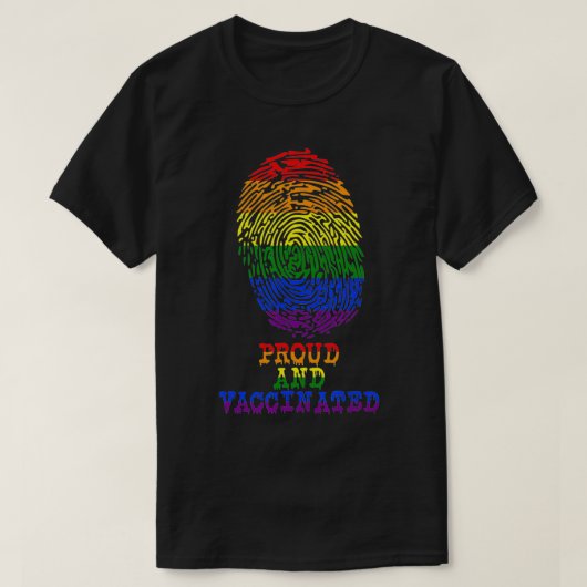 Proud und geimpfte LGBT stoppen Homophobie glückli T-Shirt (Design vorne)