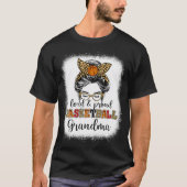 Proud und Loud Basketball Oma Messy Bun Leopar T-Shirt (Vorderseite)