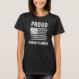 Proud Urban Planner Profession American Flag Premi T-Shirt