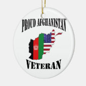 Proud US Afghanistan Veteran Keramik Ornament (Links)