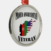 Proud US Afghanistan Veteran Ornament Aus Metall (Rechts)