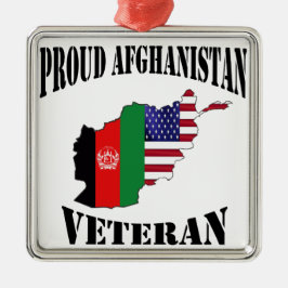 Proud US Afghanistan Veteran Silbernes Ornament