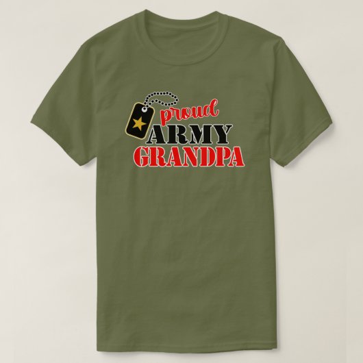 Proud US Army Opa T - Shirt (Design vorne)