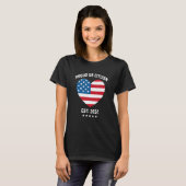 Proud Us Citizen 2022 American Flag Heart New Usa  T-Shirt (Vorne ganz)