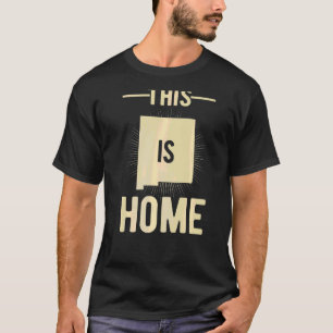 Proud US Fan Staat Dies ist Zuhause Map New Mexico T-Shirt