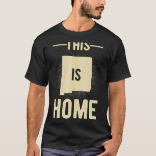Proud US Fan Staat Dies ist Zuhause Map New Mexico T-Shirt