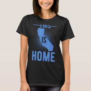 Proud Usa Fan Staat Dies ist Zuhause Map Kaliforni T-Shirt
