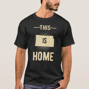 Proud Usa Fan Staat Dies ist Zuhause Map Kansas T-Shirt
