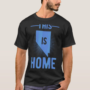 Proud Usa Fan Staat Dies ist Zuhause Map Nevada T-Shirt