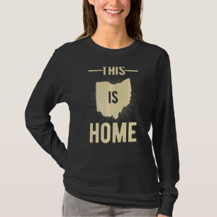 Proud Usa Fan Staat Dies ist Zuhause Map Ohio T-Shirt