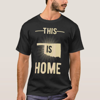Proud Usa Fan Staat Dies ist Zuhause Map Oklahoma T-Shirt