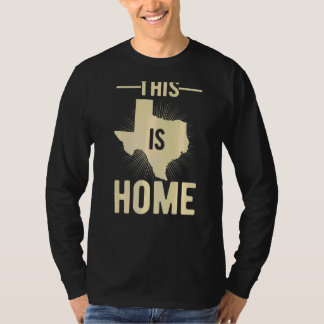 Proud Usa Fan Staat Dies ist Zuhause Map Texas T-Shirt