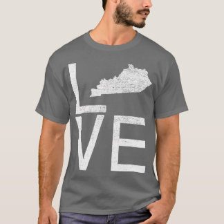 Proud USA Fan Staat Kentucky LIEBE Karte Kentucky T-Shirt