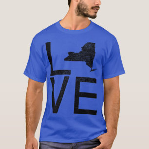 Proud USA Fan Staat New York LIEBE Map New York  T-Shirt