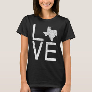 Proud Usa Fan Staat Texas Liebe Map Texas T-Shirt