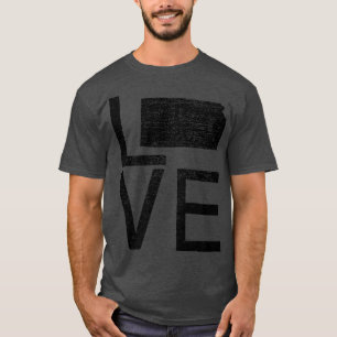 Proud USA Fan State Kansas LIEBE Kansas T-Shirt