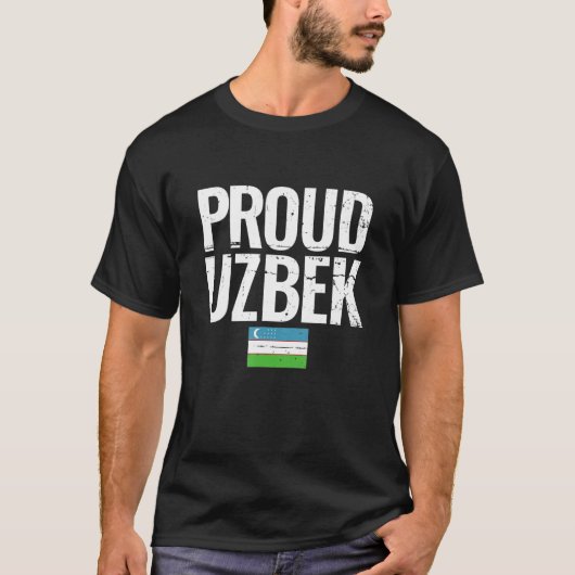 Proud Uzbek Uzbekistan Flag T-Shirt (Vorderseite)