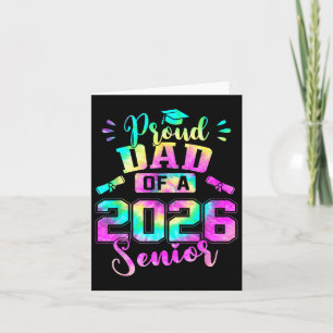 Proud Vater 2026 Senior Abschluss Diploma Learning Karte