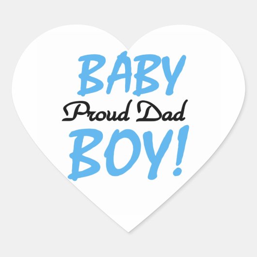 Proud Vater Baby Boy Geschenke Herz-Aufkleber (Vorderseite)