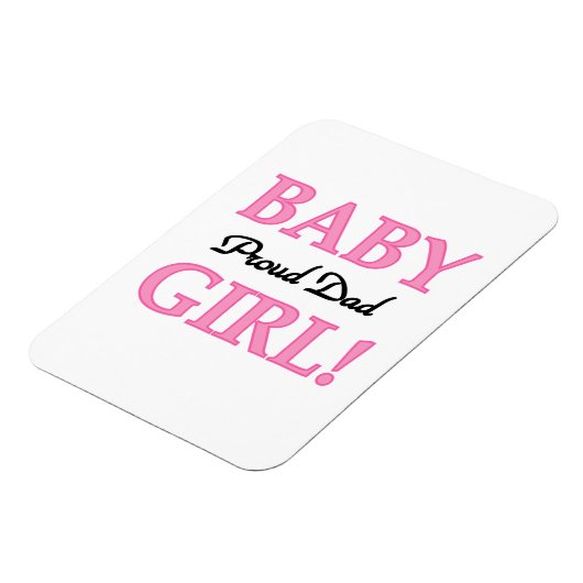 Proud Vater Baby Girl Geschenke Magnet (Linke Seite)