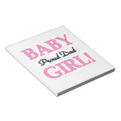 Proud Vater Baby Girl Geschenke Notizblock (angewinkelt)