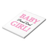 Proud Vater Baby Girl Geschenke Notizblock (Rotiert)
