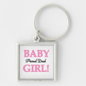Proud Vater Baby Girl Geschenke Schlüsselanhänger (Vorne)