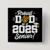 Proud Vater Cheerleader Class of 2025 Cheer Senior Button (Vorderseite)