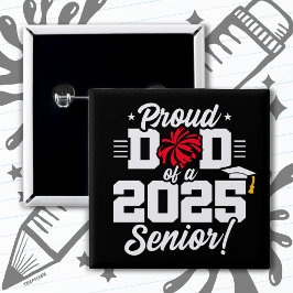 Proud Vater Cheerleader Class of 2025 Cheer Senior Button