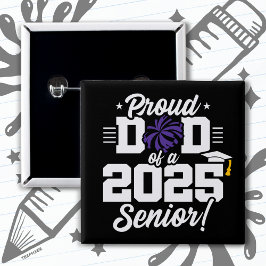 Proud Vater Cheerleader Class of 2025 Cheer Senior Button