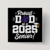 Proud Vater Cheerleader Class of 2025 Cheer Senior Button (Vorderseite)