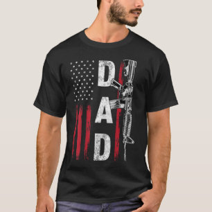 Proud Vater Daddy Gun Rights Ar15 American Flag T-Shirt