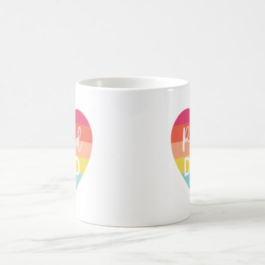 Proud Vater Gay Pride Farbenfrohe Regenbogenhaut Kaffeetasse (Mittel)