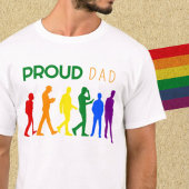 Proud VATER Gay Pride Männliche Silhouetten T-Shirt