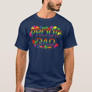Proud Vater Gay Pride Retro Vintag LGBT Prix Monat T-Shirt