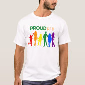 Proud VATER Gay Pride Silhouette T-Shirt (Vorderseite)