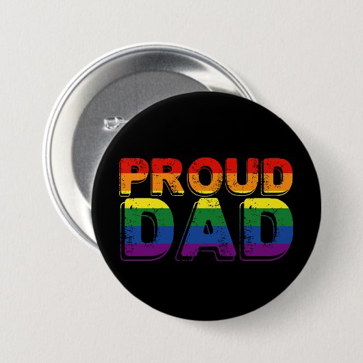 Proud Vater LGBT Parent Gay Pride Vater Button (Vorne & Hinten)