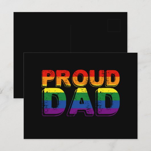 Proud Vater LGBT Parent Gay Pride Vater Postkarte (Vorne/Hinten)