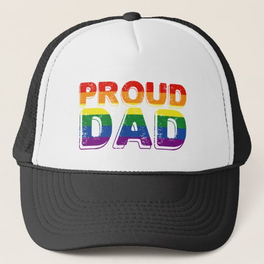 Proud Vater LGBT Parent Gay Pride Vater Truckerkappe (Vorderseite)
