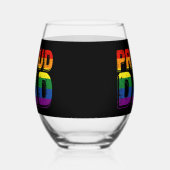 Proud Vater LGBT Parent Gay Pride Vater Weinglas Ohne Stiel (Links)