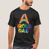 Proud Vater Lgbt Pride Gay Lesbian Regenbogen farb T-Shirt (Vorderseite)