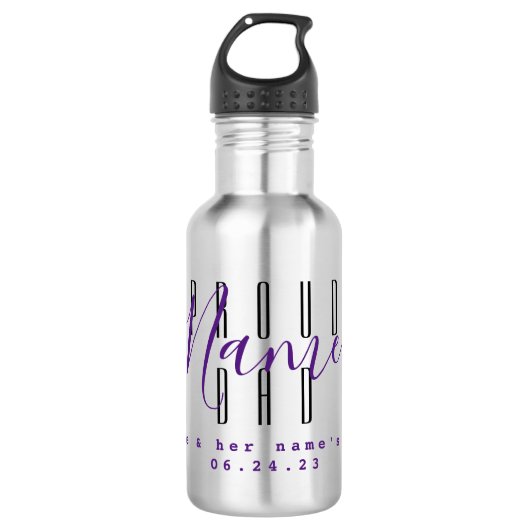 Proud Vater Personalisiert Water Bottle - HAMbyWG Edelstahlflasche (Vorderseite)