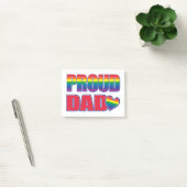 PROUD — Vater- Regenbogenflagge Post-it Klebezettel (Büro)