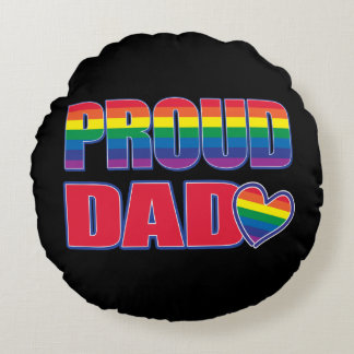 Proud Vater - Regenbogenflagge Rundes Kissen
